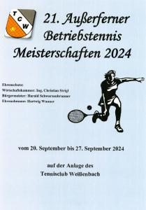 21. Außerferner Betriebstennis-Meisterschaften 2024